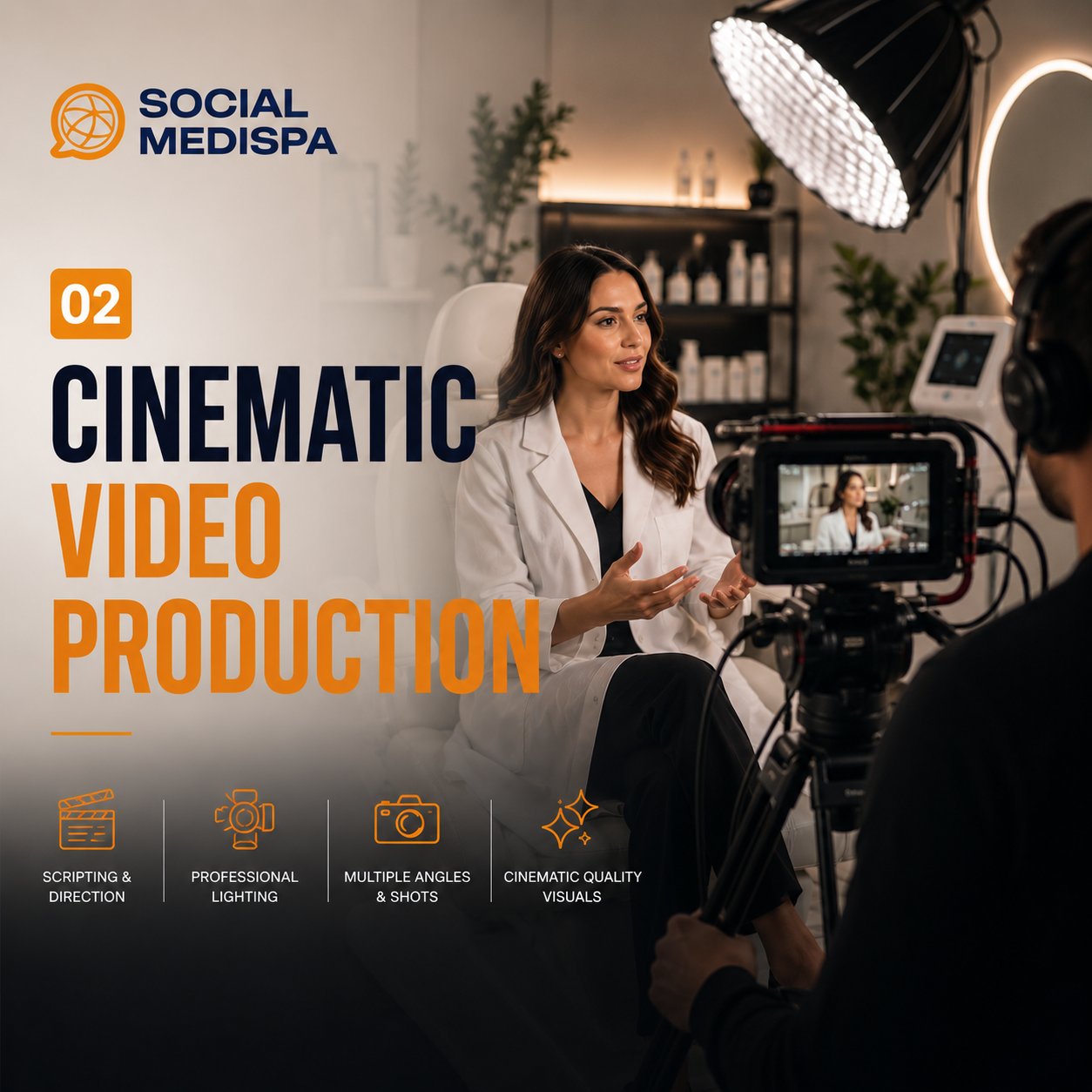 cinematic video production by social medispa